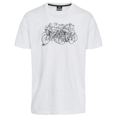 Image of Trespass Men&#039;s Wicky T Shirt with Chest Print White, 2X Large