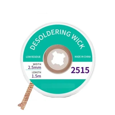 Image of Solder Wick, Desoldering Braid, Wick with Flux No Clean Electronic Copper Wire Braid Remover Desolder Soldering