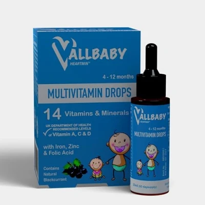 Image of Multivitamin Drops for Babies (4 12 Months) 14 Essential Vitamins &amp; Minerals Healthy Growth