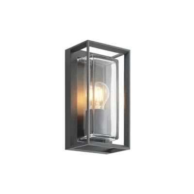 Image of Arcchio Outdoor Wall Light &#039;Ismera&#039; dimmable (Modern) in Silver Made of Aluminium (1 Source, E27) from lamp for Exterior/Interior Walls, House, Terrace und Balcony