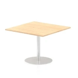 Image of Italia 1000mm Poseur Square Table Maple Top 725mm High Leg