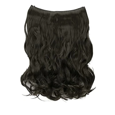 Image of CAISHA 20&quot; 1 Weft Extension With Elastic Band Hair Extensions Hairpiece Wavy Brunette E111