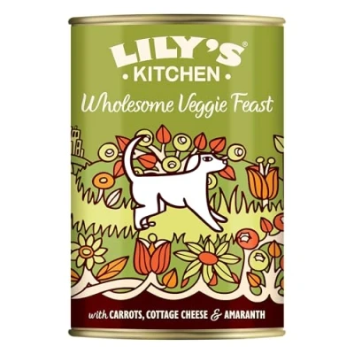 Image of Lily&#039;s Kitchen Made with Natural Ingredients Wholesome Veggie Feast Adult Wet Dog Food 6 x 375g