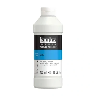 Image of Liquitex Professional Acrylic Medium for and Oil Paint, White Gesso Surface Prep, 473 ml
