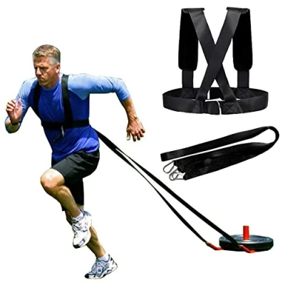 Image of DZOZO Sled Harness Belt Band Workout Exercise Speed Trainer Vest with Pull Strap Fitness Strength Training for Resistance Sports Equipment