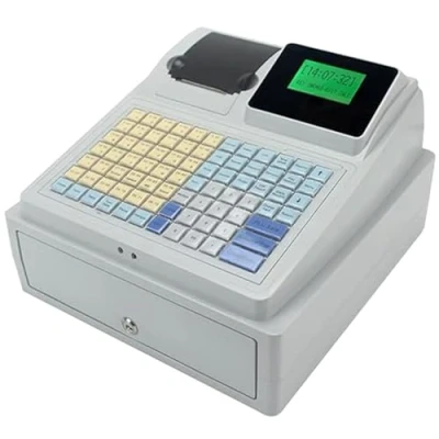 Image of ZYJIX Basic Cash Register Till, Electronic Register, POS System, 81 Keys, Digital LED For Restaurant Supermarket Retail, English System Till