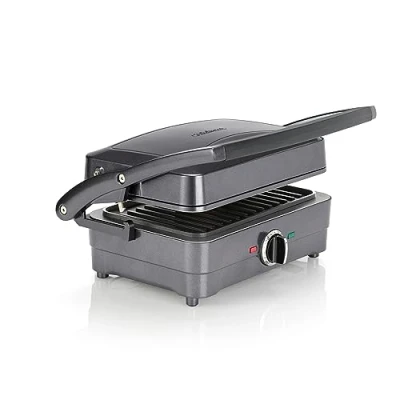 Image of Cuisinart Style Collection 2 in 1 Grill &amp; Sandwich Maker Midnight Grey