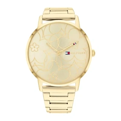Image of Tommy Hilfiger Analogue Quartz Watch for Women with Gold Colored Stainless Steel Bracelet 1782366