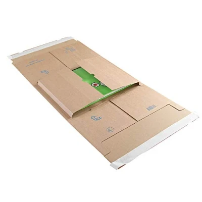 Image of Blake Purely Packaging 350 x 320 20 100 mm Postal Wraps Plastic Free Peel &amp; Seal Tamper Evident (PPW65) Brown Kraft Pack of 25