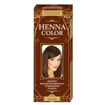 Image of Venita Henna Color 113 Light Braun Natural Hair Dye Cream, 75 ml, Brown, Suitable for all Colors