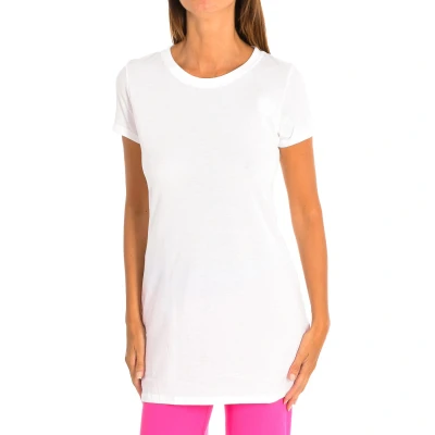 Image of Zumba Womenss short sleeved round neck nightgown Z1T00543 White Size Medium