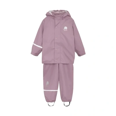 Image of Celavi Unisex_Adult Basic Rainwear Set Solid PU Rain Jacket, Mauve Shadow, One Size