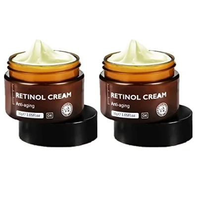 Image of Retinol Anti Aging Face Cream &amp; Essence, 2Pcs Vibrant Glamour Cream, Moisturizer Wrinkle Essence for Reduces Dry Lines and Fine (Cream)