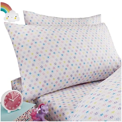 Image of GC GAVENO CAVAILIA Kids Range Unicorse Horse Sheet Set Single Bed Sheets Fitted With Pillowcase, Super Soft Polycotton Unicorn Bedding BedSheets