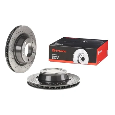 Image of 99135240100 Brake disc BREMBO 09.D934.11 330mm 28mm 5 perforated/vented Coated High carbon PORSCHE: 911 Coupe
