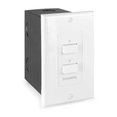 Image of Power Dynamics PDWS2 In Wall A/B Speaker Selector Switch with Mount Box White