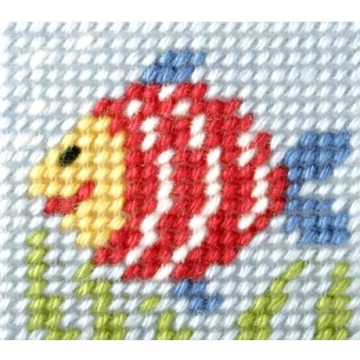 Image of Orchidea ORC.9714 Rainbow Fish Beginner Tapestry Mini Kit 11x23cm