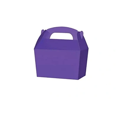 Image of Playwrite 10 x PURPLE Party TREAT Boxes Loot Food Gift Snack Box