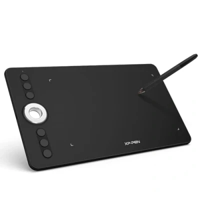 Image of XP PEN Deco 02 Graphics Drawing Tablet With Hexagonal Design Stylus &amp; 6 Shortcut Keys 8192 Levels Pressure