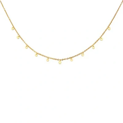 Image of GD GOOD.designs EST. 2015 ® Ladies 5 Coin necklace stainless steel with five round plates (chain 40 +5 cm) in silver, gold or rose (11 Silver)