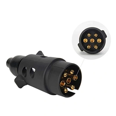 Image of OPP ULITE 7 Pin Trailer Plug Socket, Electric Socket Connector 12V Waterproof for Truck RV Cars Boat Caravan Accessories Adapter (TP02A Pin)