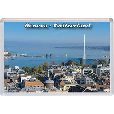Image of Geneva Switzerland 96 x 67mm Jumbo Fridge Magnet/Magnets BBSFHM287
