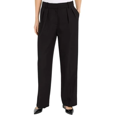 Image of Tommy Hilfiger Women’s Relaxed Fit Business Trousers, Black (Black), 8