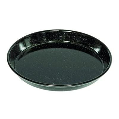 Image of Riess, 0649 022, Pizza Tray 32, Classic Baking Dishes, Diameter 32 cm, Height 3.3 Enamel, Black, Induction