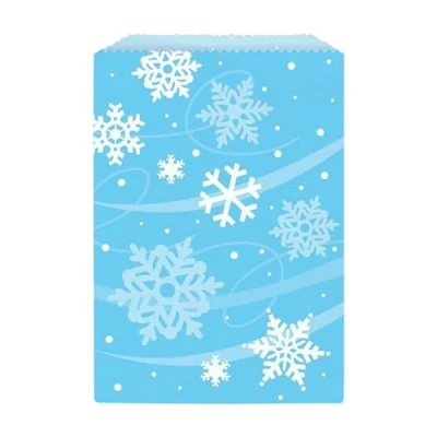 Image of Unique Party 63522 Shimmering Snowflakes Treat Bags, Pack of 8