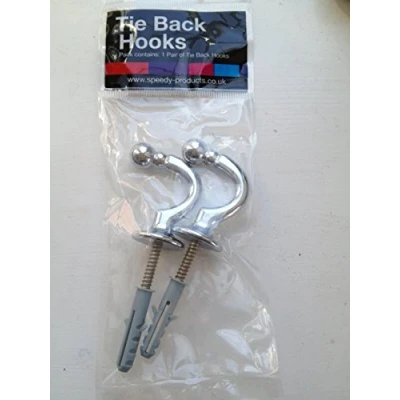 Image of Speedy Products Palma Tie Back Hooks Pk2 Chrome