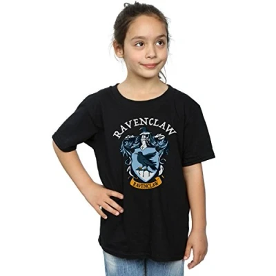 Image of Harry Potter Girls Ravenclaw Crest T Shirt Black 12 13 Years