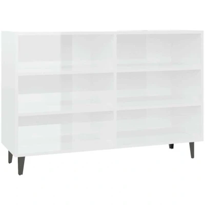 Image of vidaXL Sideboard High Gloss White 103.5x35x70 cm Engineered Wood