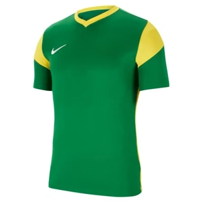 Image of NIKE CW3826 303 M NK DF PRK DRB III JSY SS Sweatshirt Men&#039;s Pine Green/Tour Yellow/Tour Yellow/White Size S