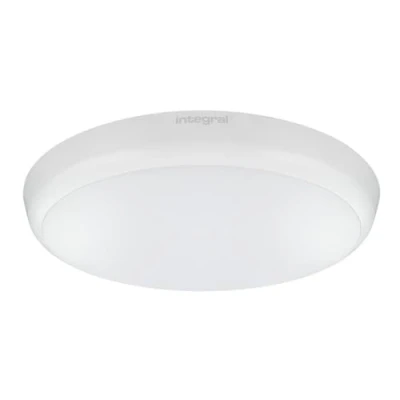 Image of LED Flush Ceiling / Wall Light 12W 4000K 1056lm IK10 3hr Emergency Matt White IP54