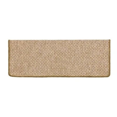 Image of casa pura Stair Mats Interior, Pack of 15, Rectangular Self Adhesive in Sisal Look, Treads Mats, Natural, 65 x 23.5 cm, Calcuta