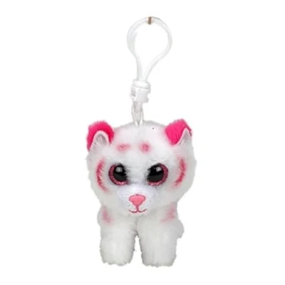 Image of TY 2005114 Tabor Tiger Keychain, Animal, White, 7 CM