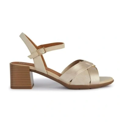 Image of Geox Women&#039;s D New Marycarmen B Heeled Sandal, Sand Lt Gold, 7 UK
