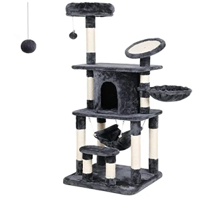 Image of FEANDREA Cat Tree Multi level Play House Sisal Scratching Pad and Posts PCT25G