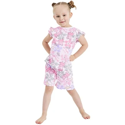 Image of Girls Short Peppa Pig Pyjamas Nightwear (Peppa Shorty Flowery, 12 18 Months)