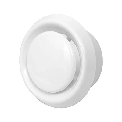 Image of Ceiling Fan Plastic Round White Vent 4inch Diffuser/Extract Valve (100mm)