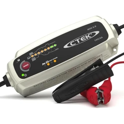 Image of CTEK MXS 5.0 Battery Charger with Automatic Temperature Compensation, Black