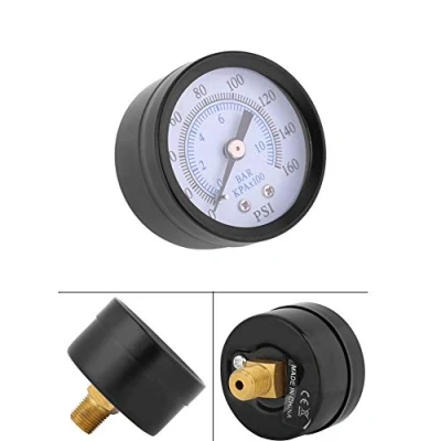 Image of pressure Gauge, 1/8&quot;NPT, 0 160 PSI, 10 Bar, Mini Gauge Manometer for Fuel Air Oil Water
