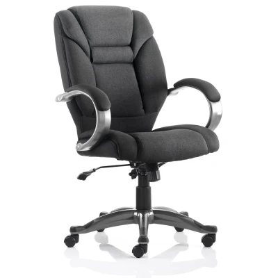 Image of Dynamic EX000030 Fabric Galloway Executive Chair with Arms Black