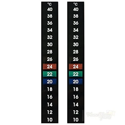Image of 2 x Stick on Vertical LCD Thermometer 10C 40C Home brew/other