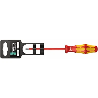 Image of Wera 05100003001 0.8 x 4 100 mm &quot;160i SBVDE&quot; Insulated Screwdriver for Slotted Screws Silver