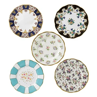Image of Royal Albert 40017560 100 Years 1900 1940 Plate 20cm/8in, Set of 5, Multi, Bone China