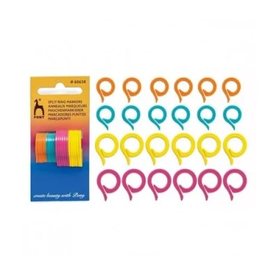 Image of Pony P60638 Split Ring Stitch Marker 24 Pack