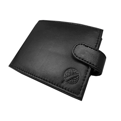Image of Roamlite R.F.I.D NFC Blocking Mens Designer Leather Wallet with 9 Credit Card Slots and Coin Pocket 11cm x9 x2 R46KA (Black Not R*F*I*D Blocking)