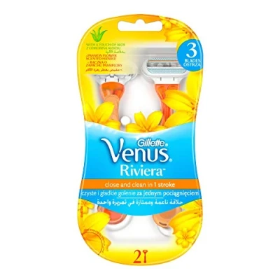 Image of Gillette Venus Riviera razors for women pack 2 pcs