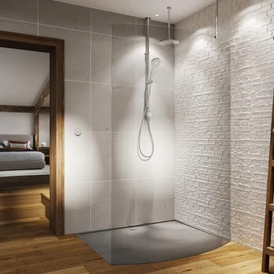 Image of Aqualisa Unity Q Digital Smart Shower Exposed with Adjustable &amp; Ceiling Fixed Head (HP/Combi)